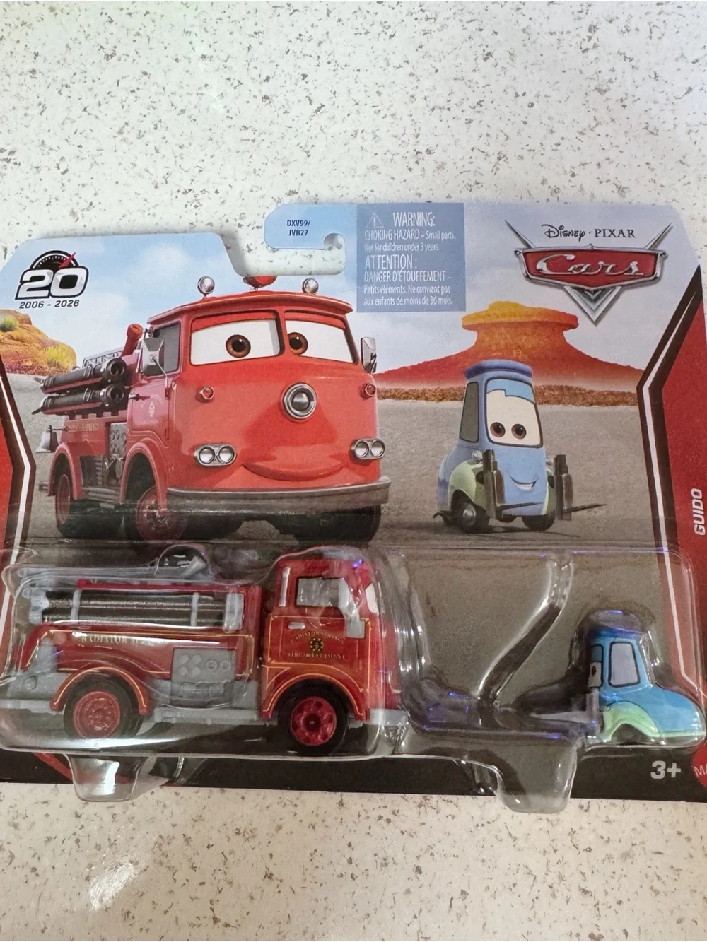Disney Pixar Cars 20th Anniversary Red and Guido Diecast Car New In Package